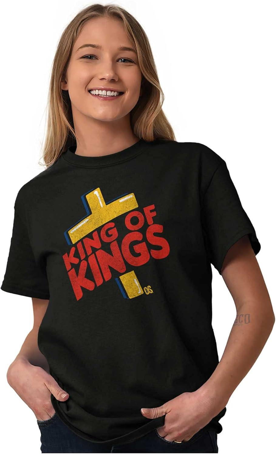 imagePunny Christian Jesus King Cross Graphic T Shirt Men or WomenBlack