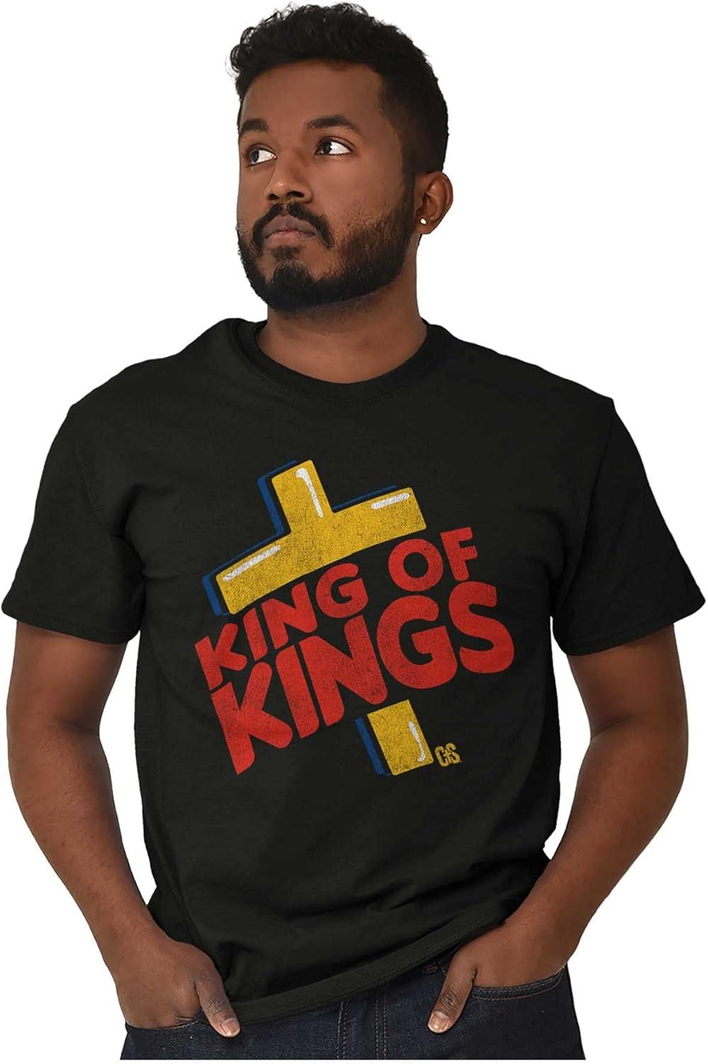 imagePunny Christian Jesus King Cross Graphic T Shirt Men or WomenBlack