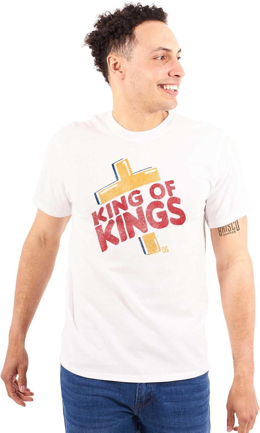 imagePunny Christian Jesus King Cross Graphic T Shirt Men or WomenWhite