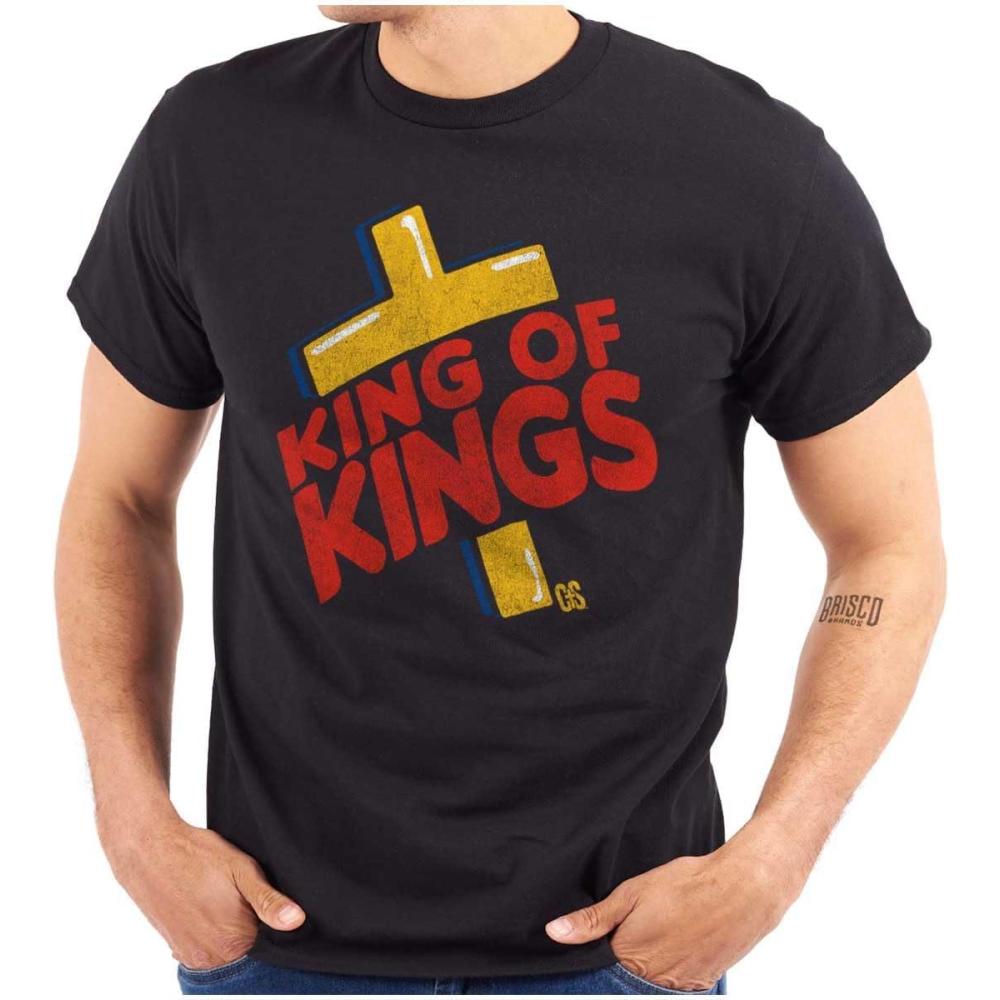 imagePunny Christian Jesus King Cross Graphic T Shirt Men or WomenBlack