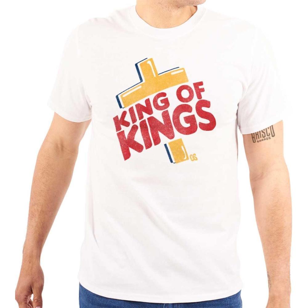 imagePunny Christian Jesus King Cross Graphic T Shirt Men or WomenWhite