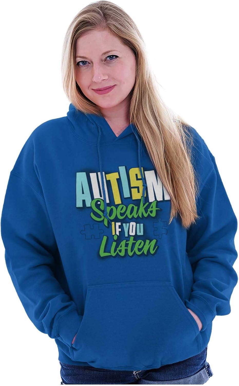 imageBrisco Brands Autism Speaks If You Listen Awareness Hoodie Sweatshirt Women MenRoyal