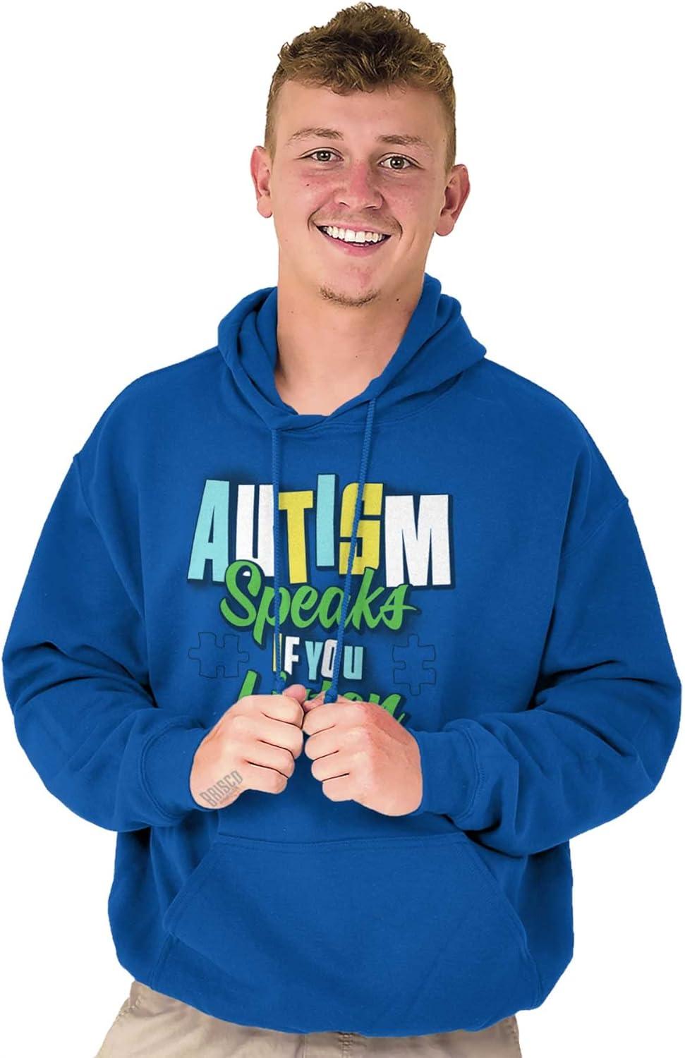 imageBrisco Brands Autism Speaks If You Listen Awareness Hoodie Sweatshirt Women MenRoyal