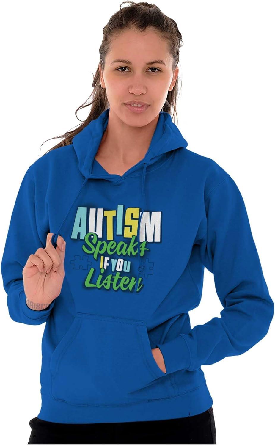 imageBrisco Brands Autism Speaks If You Listen Awareness Hoodie Sweatshirt Women MenRoyal