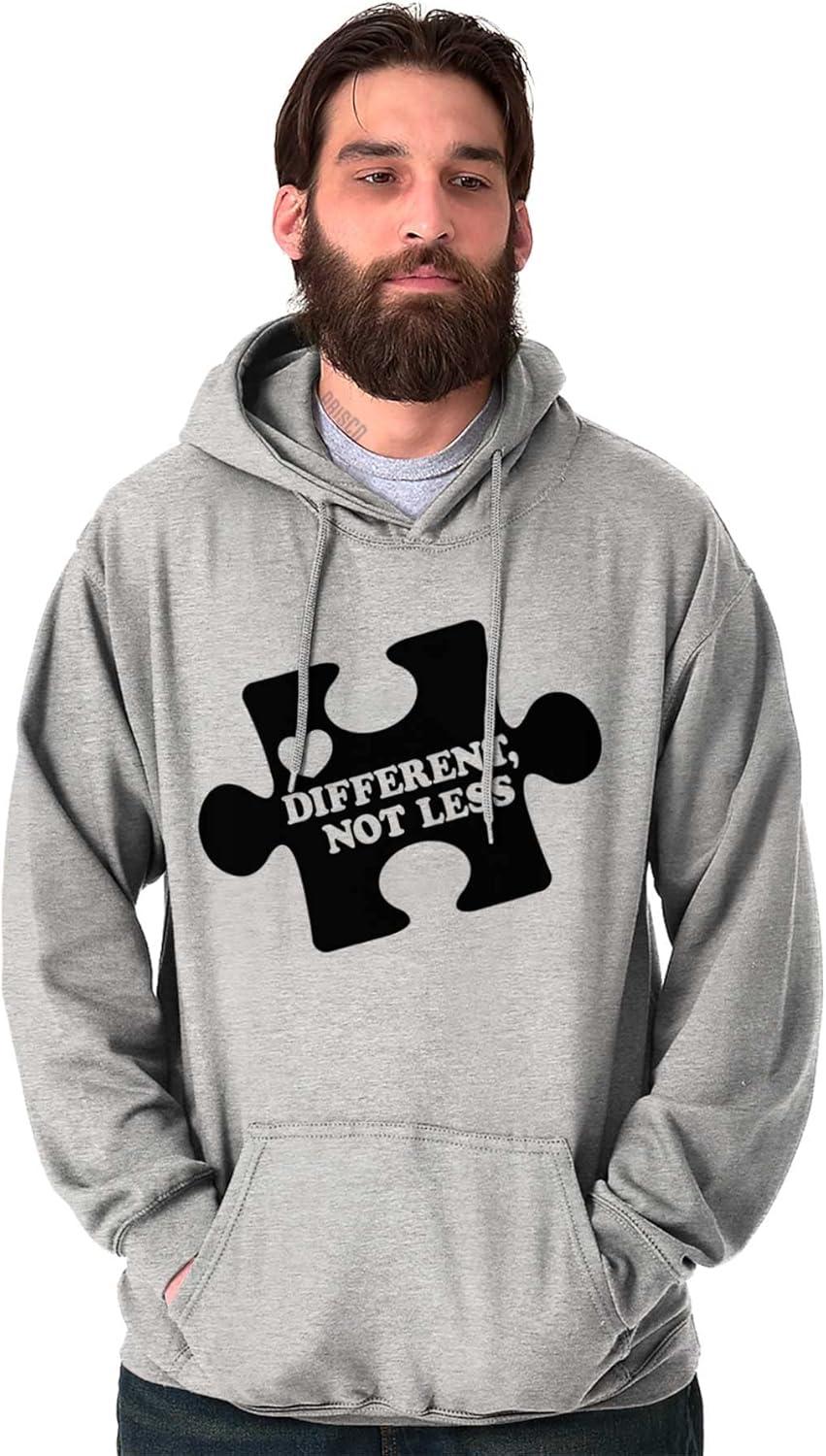 imageBrisco Brands Different Not Less Autism Puzzle Hoodie Sweatshirt Women MenSport Grey