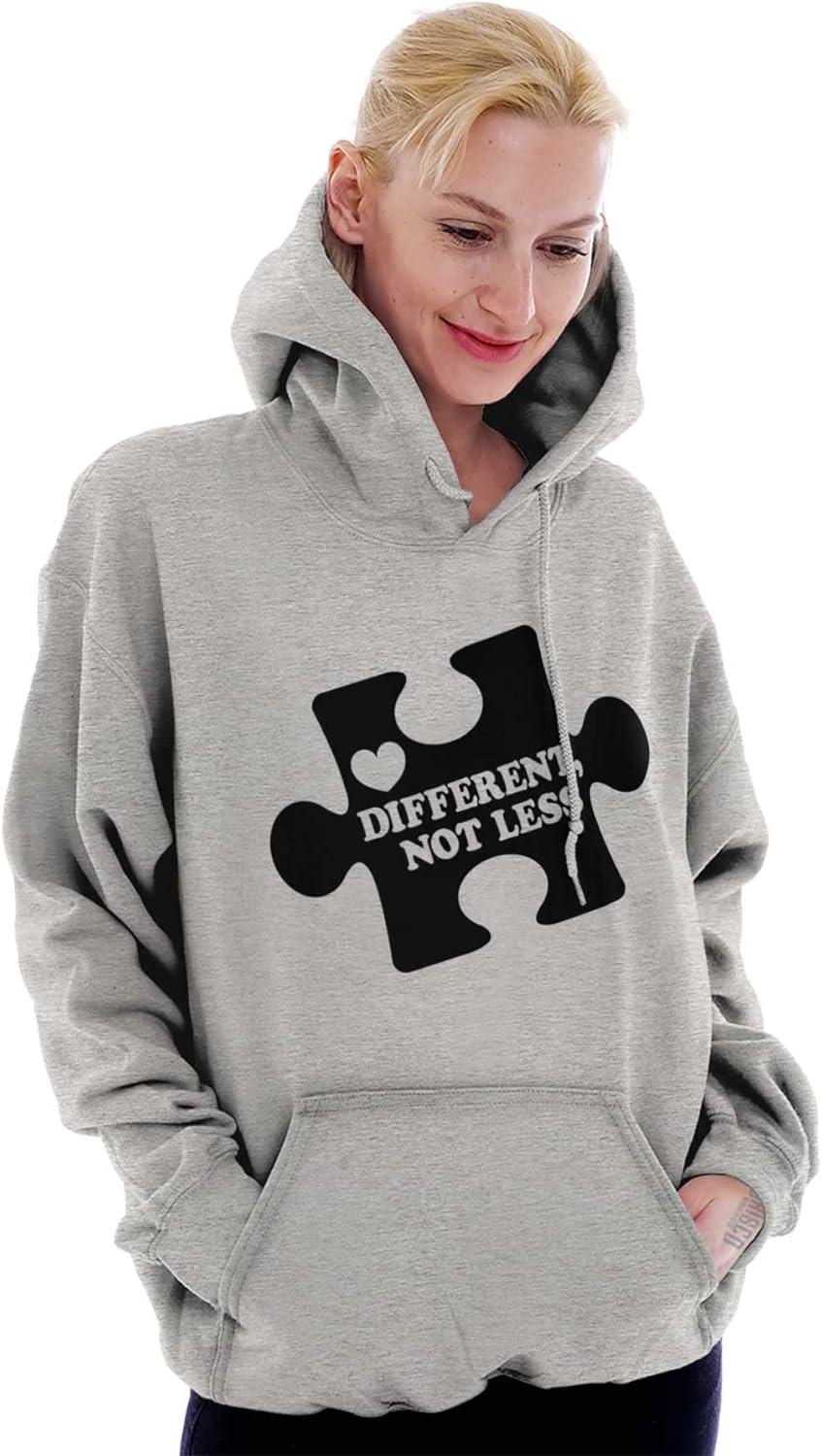 imageBrisco Brands Different Not Less Autism Puzzle Hoodie Sweatshirt Women MenSport Grey