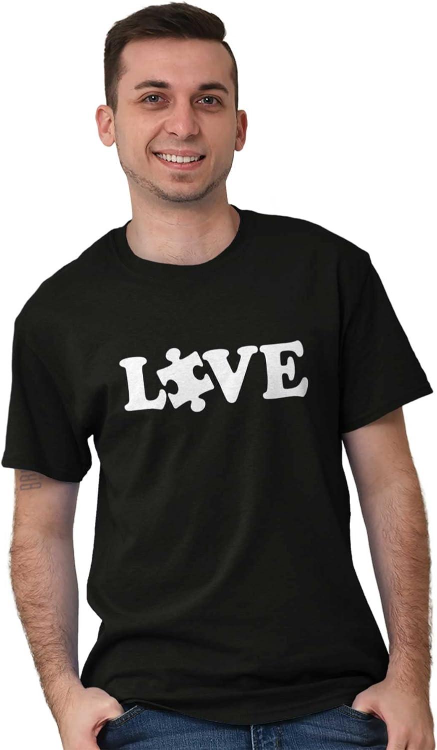 imageLove Autism Awareness Puzzle Piece Graphic T Shirt Men or WomenBlack