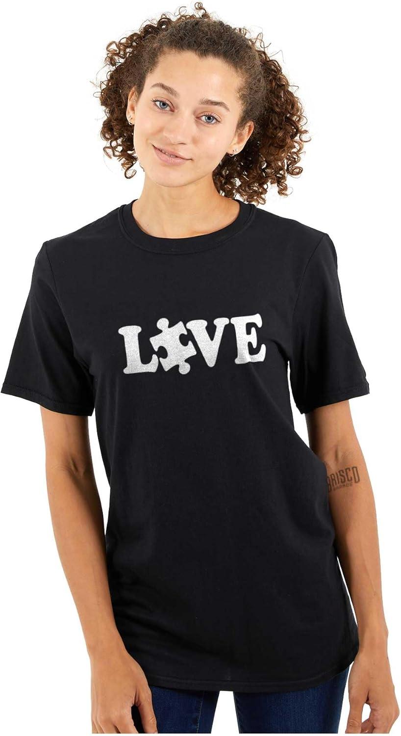 imageLove Autism Awareness Puzzle Piece Graphic T Shirt Men or WomenBlack