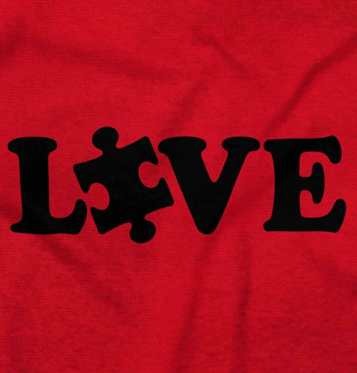 imageLove Autism Awareness Puzzle Piece Graphic T Shirt Men or WomenRed