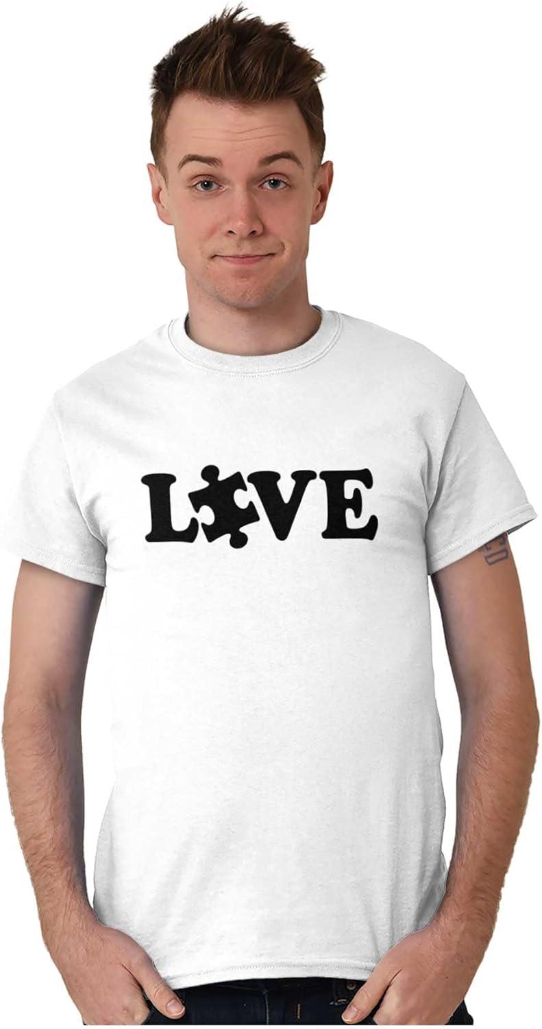 imageLove Autism Awareness Puzzle Piece Graphic T Shirt Men or WomenWhite