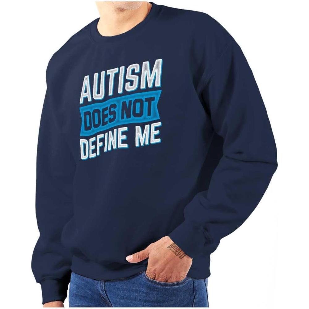 imageBrisco Brands Autism Does Not Define Me Autistic Sweatshirt for Men or WomenNavy
