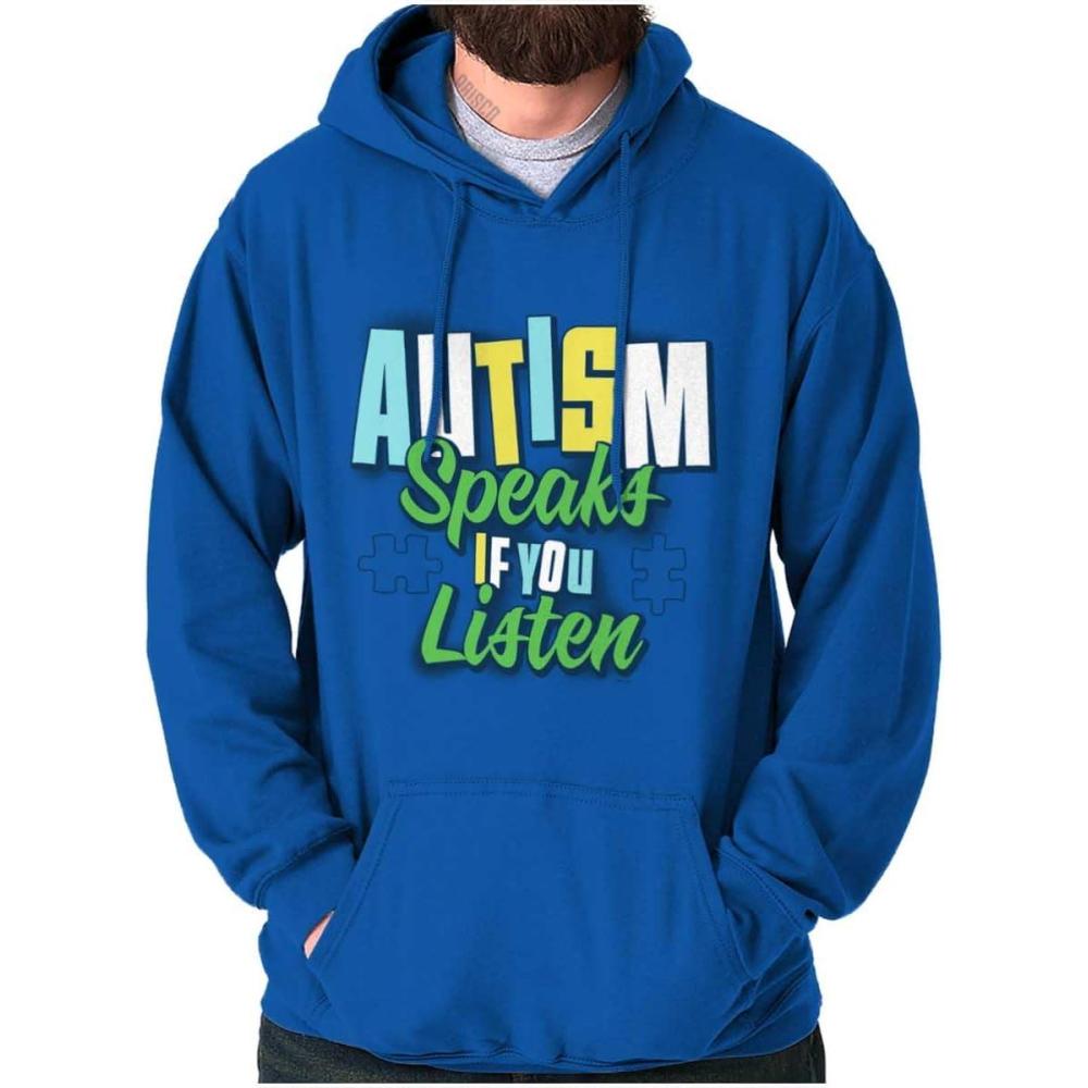imageBrisco Brands Autism Speaks If You Listen Awareness Hoodie Sweatshirt Women MenRoyal