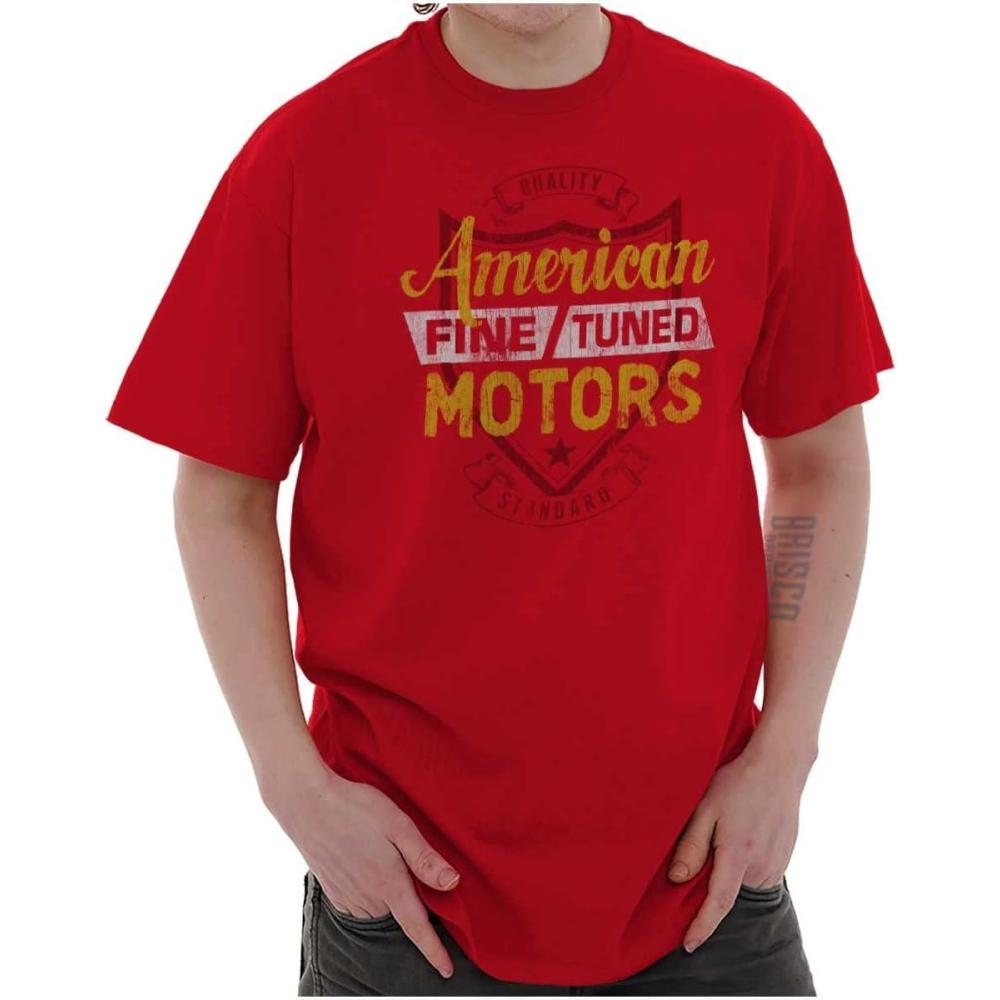 imageAmerican Classic Retro Car Lover Graphic T Shirt Men or WomenRed