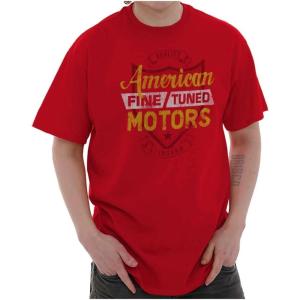 American Classic Retro Car Lover Graphic T Shirt Men or Women(Red)