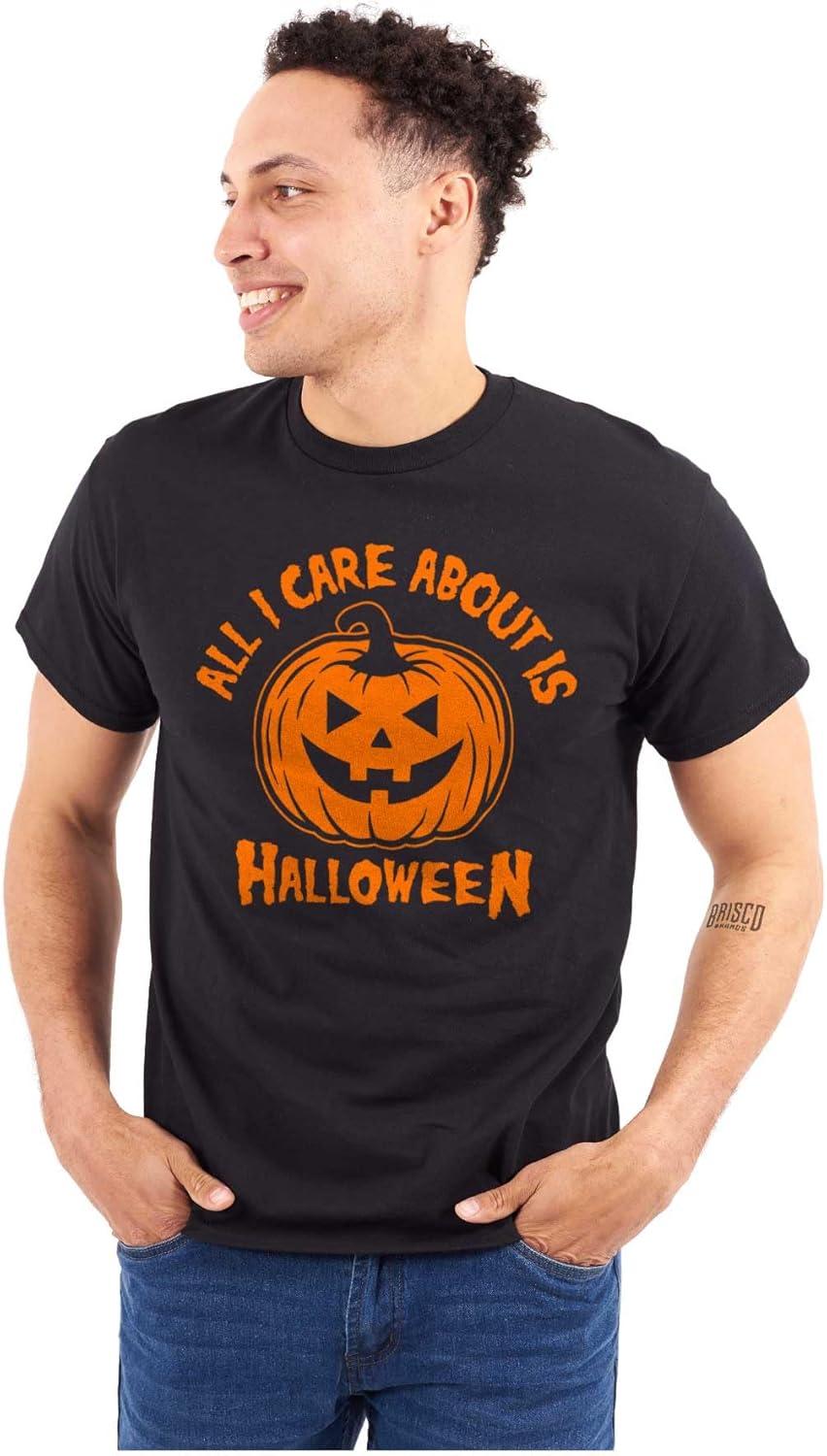 imageAll I Care About is Halloween Pumpkin Graphic T Shirt Men or WomenBlack