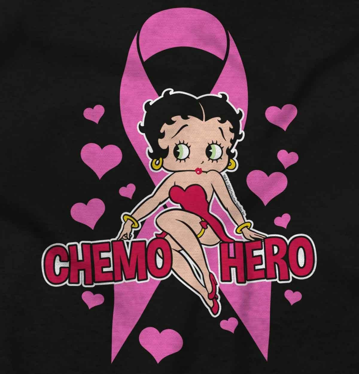 imageBrisco Brands Betty Boop Breast Cancer Chemo Hero Hoodie Sweatshirt WomenBlack
