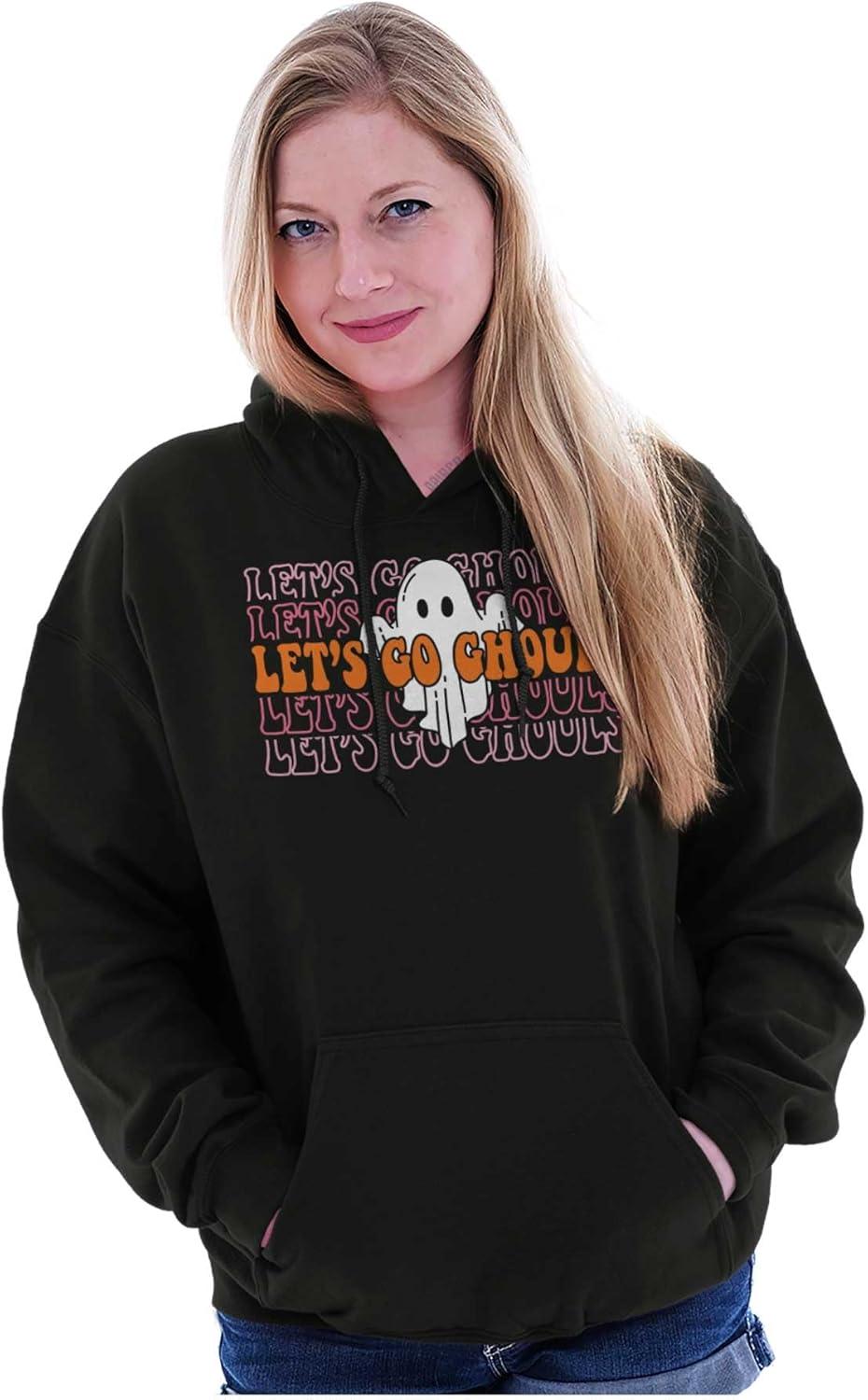 imageBrisco Brands Halloween Lets Go Ghouls Ghost Hoodie Sweatshirt WomenBlack