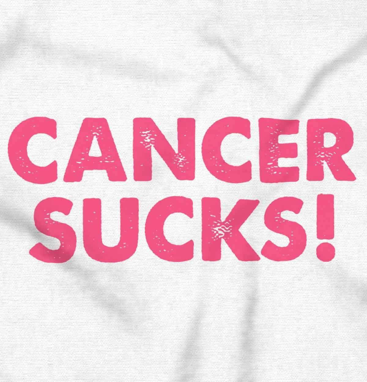 imageCancer Sucks Breast Awareness Quote Hoodie Sweatshirt WomenWhite