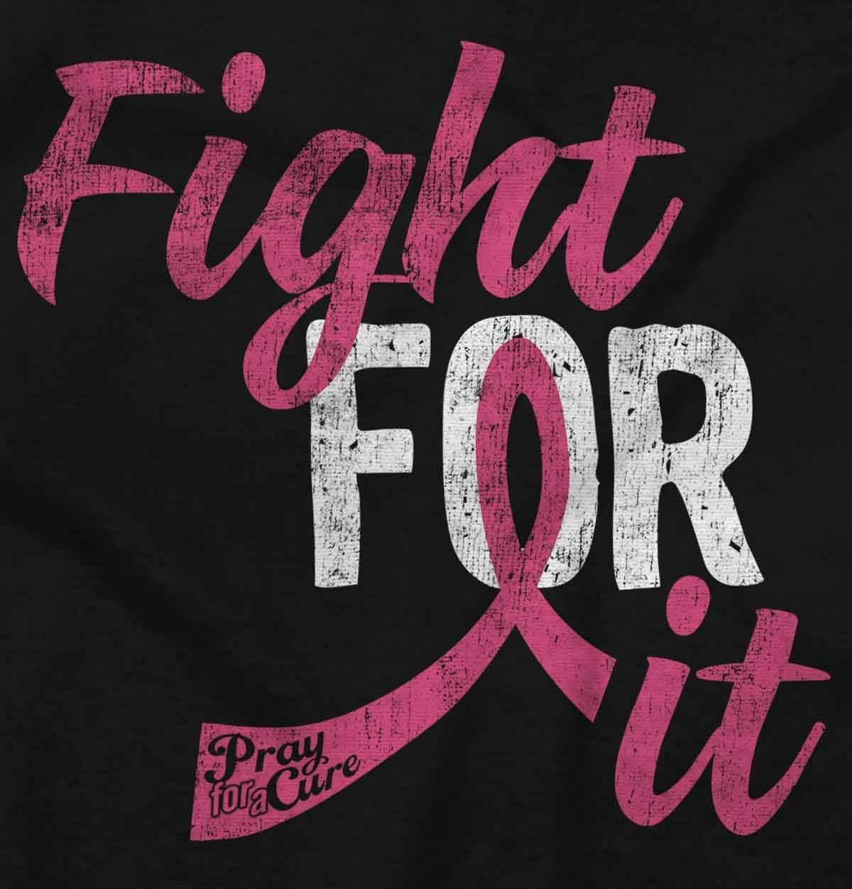 imageClassic Teaze Fight For It Breast Cancer Aware Pink Women Crewneck SweatshirtBlack