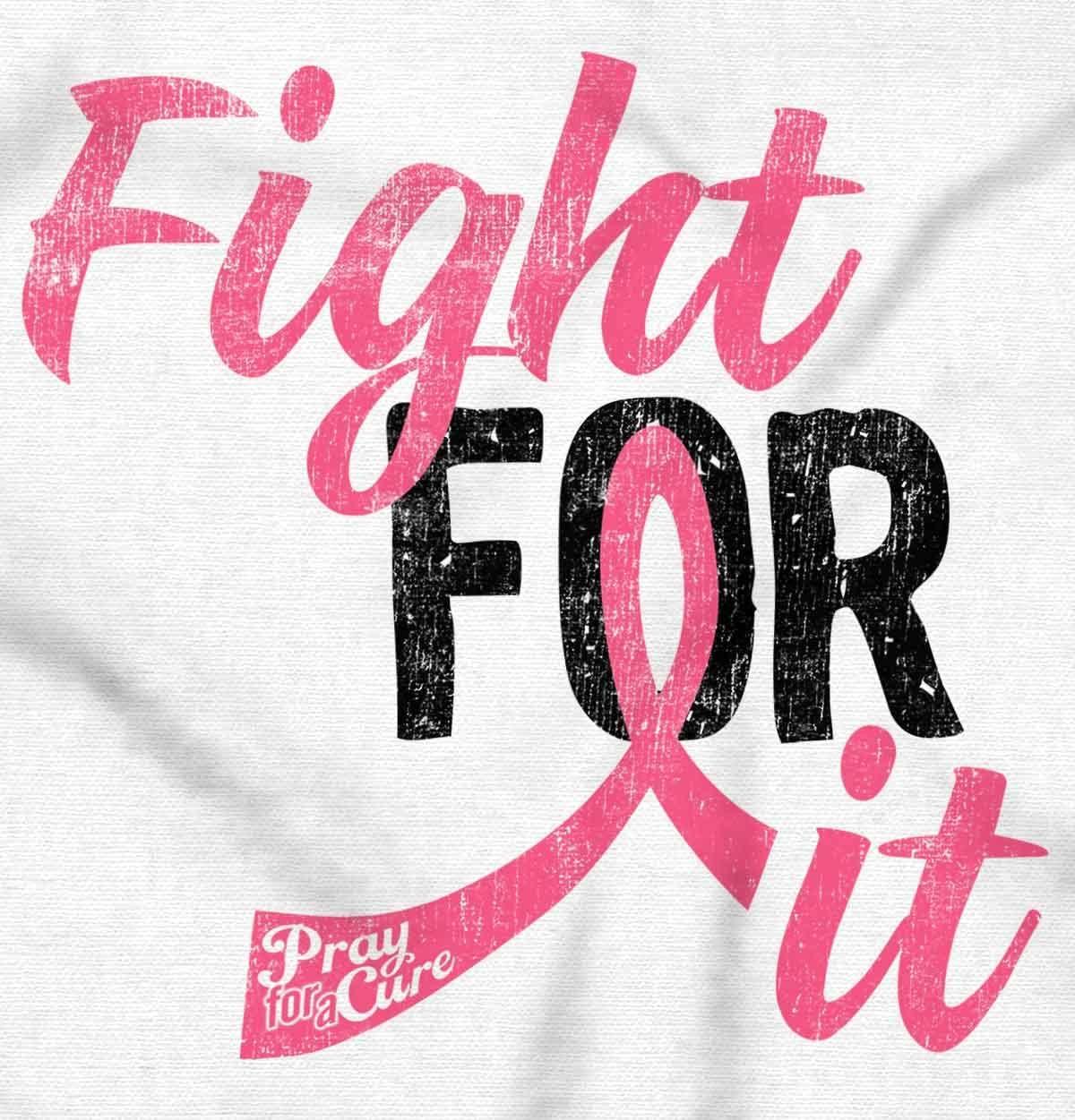 imageClassic Teaze Fight For It Breast Cancer Aware Pink Women Crewneck SweatshirtWhite