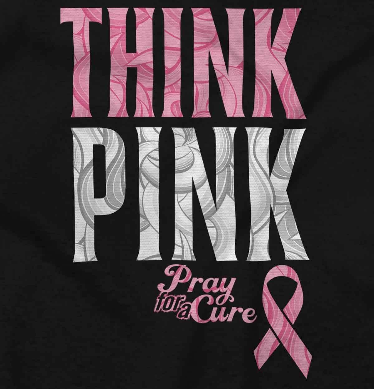 imageClassic Teaze Pink Ribbon Cure Breast Cancer Awareness Womens Slim Fit Graphic TeeBlack
