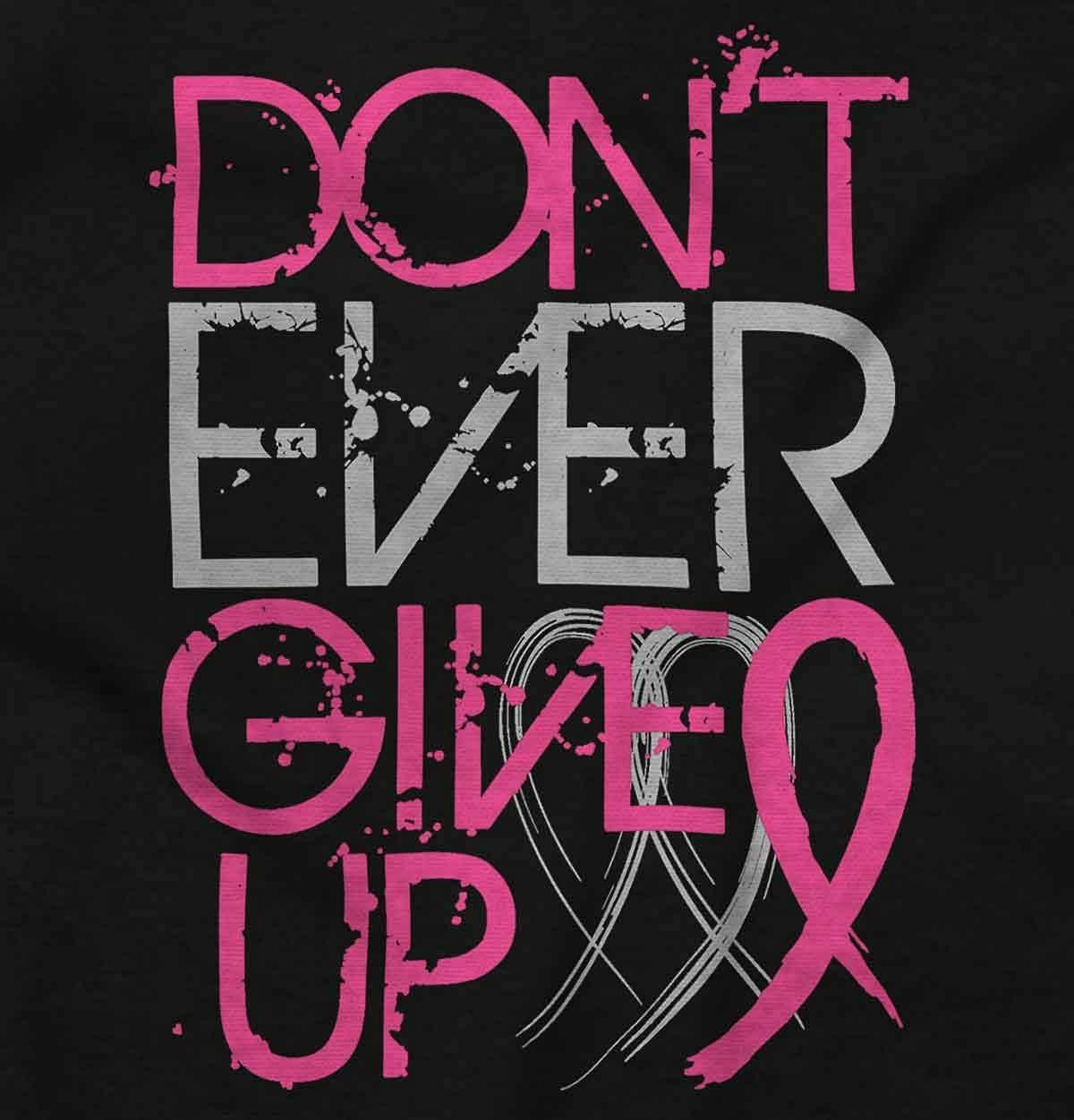 imageDont Give Up Breast Cancer Awareness Womens Graphic T Shirt TeesBlack