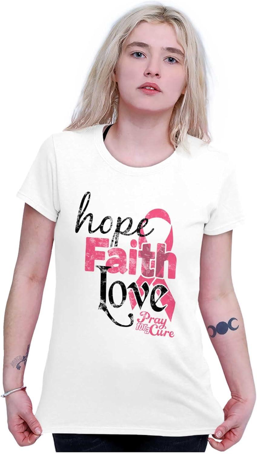 imageFight Boxing Breast Cancer WarriorHope Faith Love White