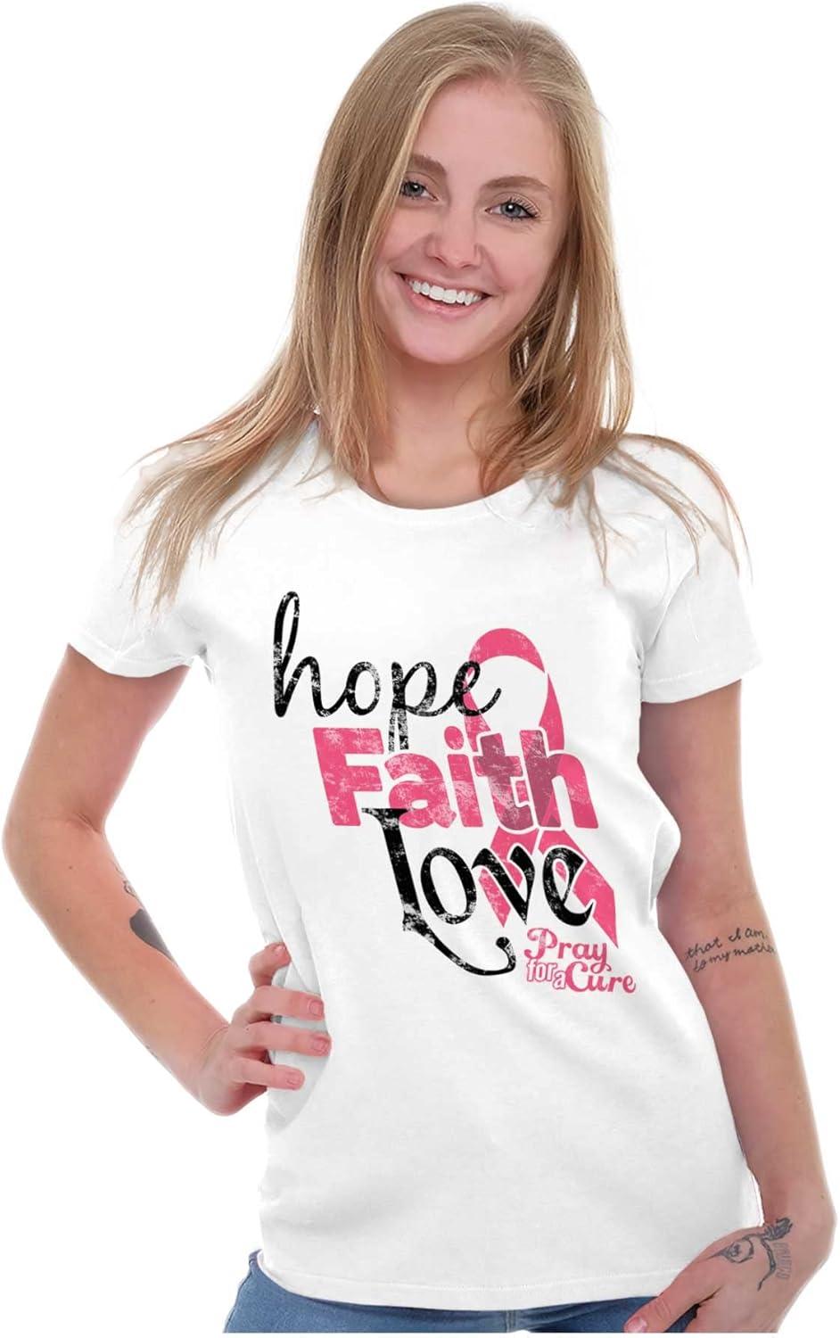 imageFight Boxing Breast Cancer WarriorHope Faith Love White