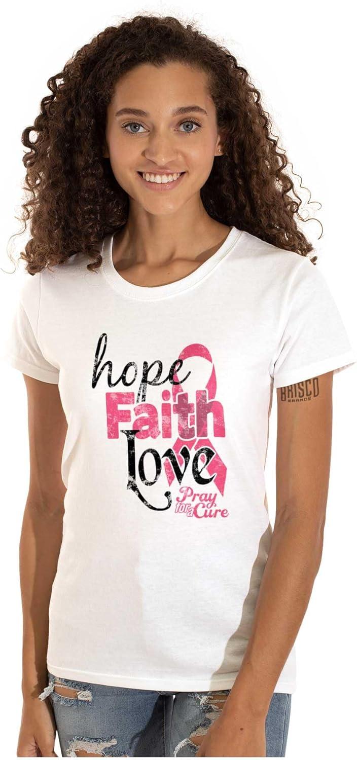 imageFight Boxing Breast Cancer WarriorHope Faith Love White