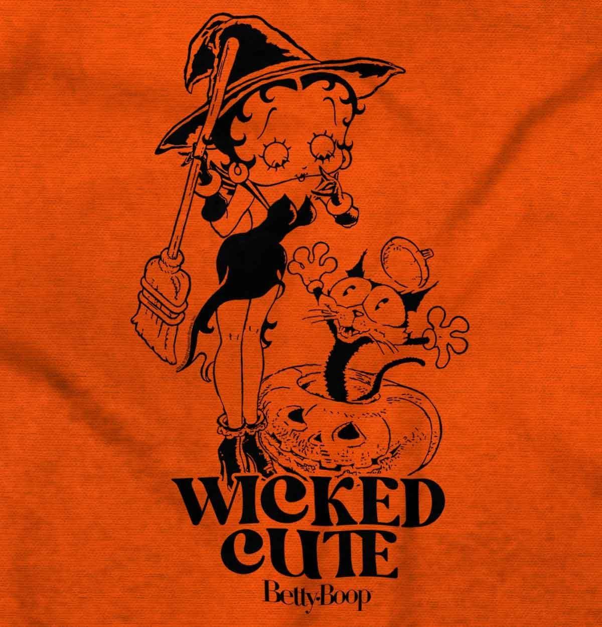imageHalloween Betty Boop Wicked Cute Womens Graphic T Shirt TeesOrange