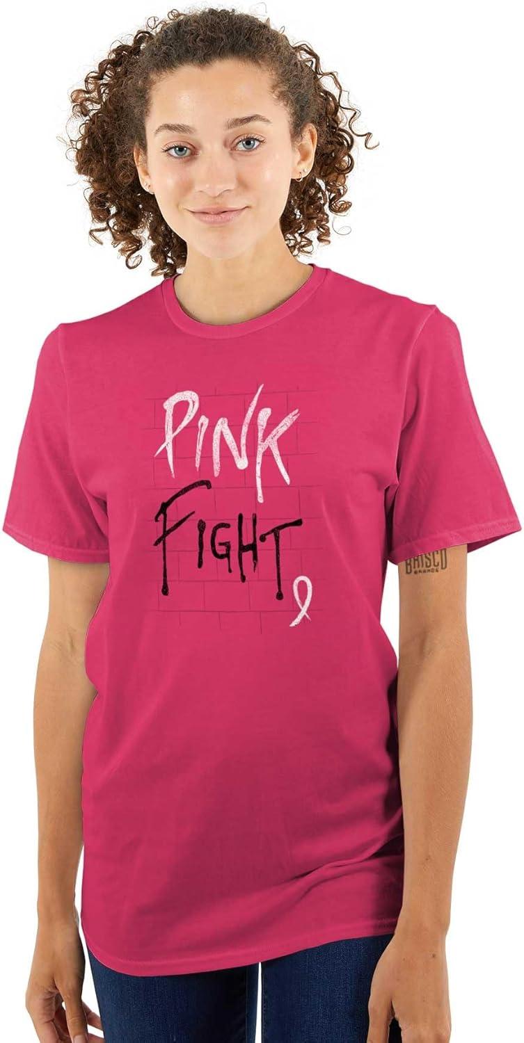 imagePink Fight Breast Cancer Awareness Womens Graphic T Shirt Tees