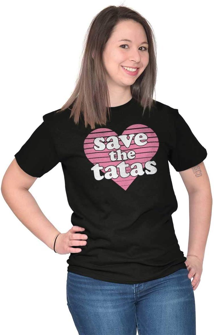 imageSave The Tatas Breast Cancer Aware Womens Graphic T Shirt TeesBlack