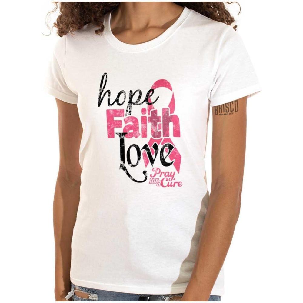 imageFight Boxing Breast Cancer WarriorHope Faith Love White