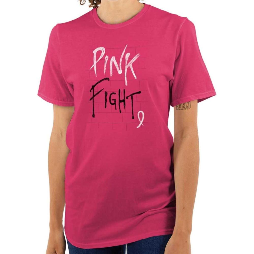 imagePink Fight Breast Cancer Awareness Womens Graphic T Shirt Tees