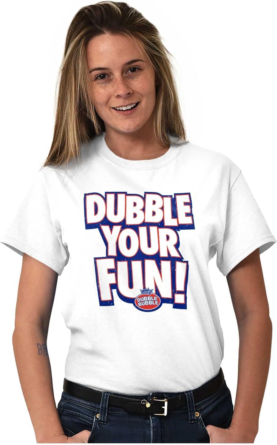 imageDubble Bubble Double Your Fun Logo Graphic T Shirt Men or WomenWhite