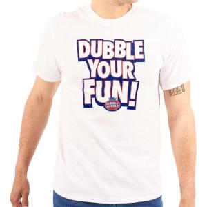 Dubble Bubble Double Your Fun Logo Graphic T Shirt Men or Women(White)