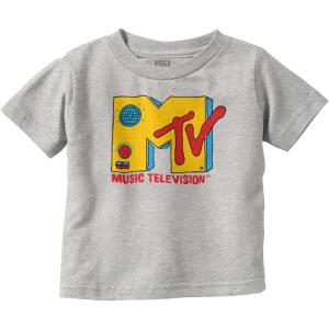 Retro Classic MTV Speaker Logo Toddler Boy Girl T Shirt(Heather)