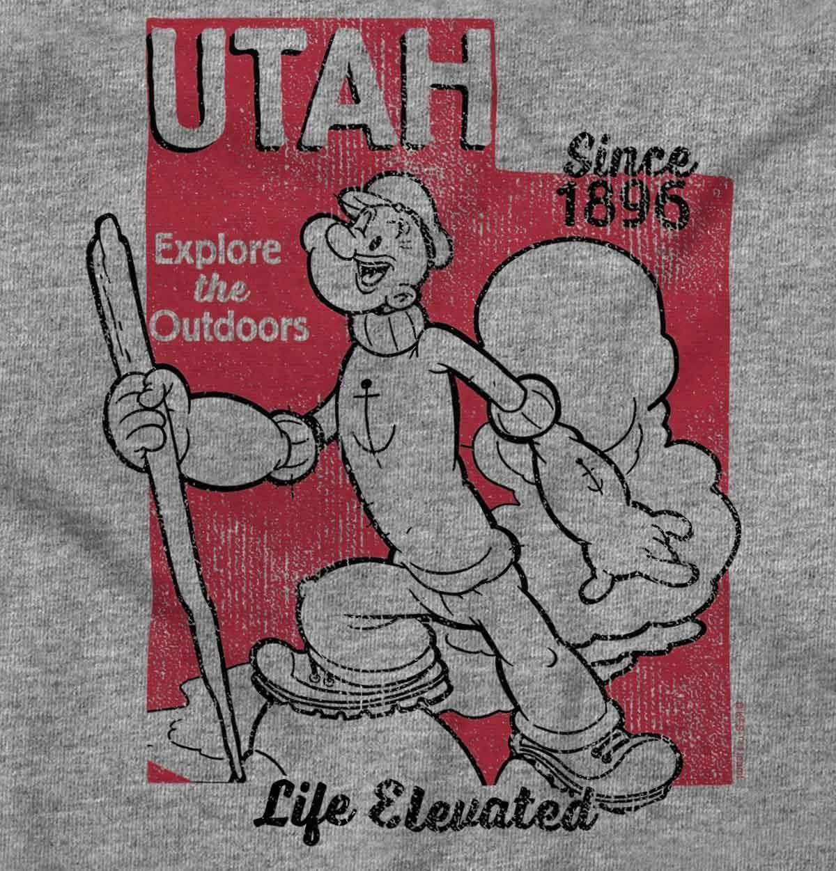 imageBrisco Brands Popeye Cartoon American States Zip Up Hoodie Mens WomensUtah