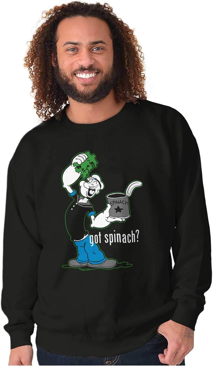 imageBrisco Brands Popeye The Sailor Man Got Spinach Sweatshirt for Men or WomenBlack
