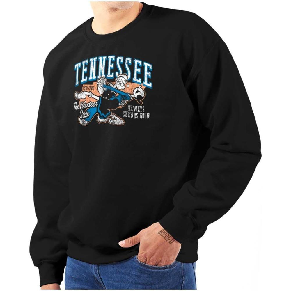 imageBrisco Brands Popeye Cartoon American States Sweatshirt for Men or WomenTennessee