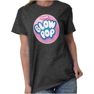 Brisco Brands Cute Retro Bubblegum Blow Pop Womens Graphic T Shirt Tees Dark Heather