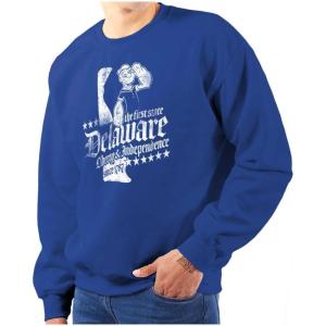 Brisco Brands Popeye Cartoon American States Sweatshirt for Men or Women(Delaware)