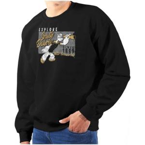 Brisco Brands Popeye Cartoon American States Sweatshirt for Men or Women(South Dakota)