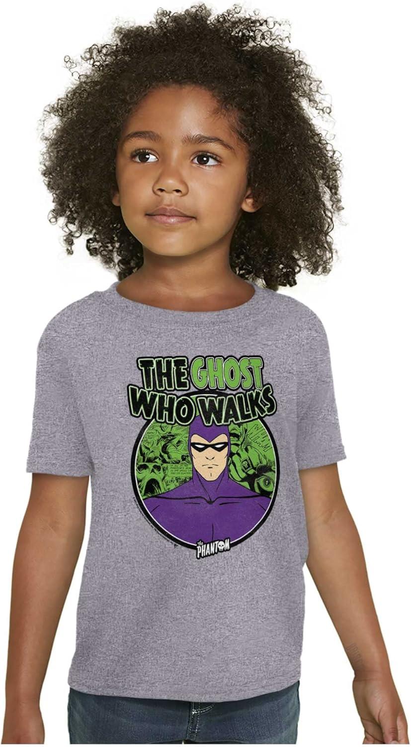 imageBrisco Brands The Phantom Ghost Who Walks Crewneck T Shirts Boy GirlSport Grey