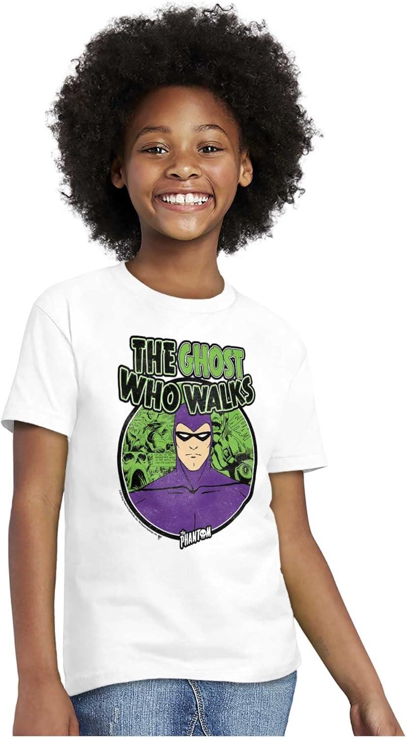 imageBrisco Brands The Phantom Ghost Who Walks Crewneck T Shirts Boy GirlWhite