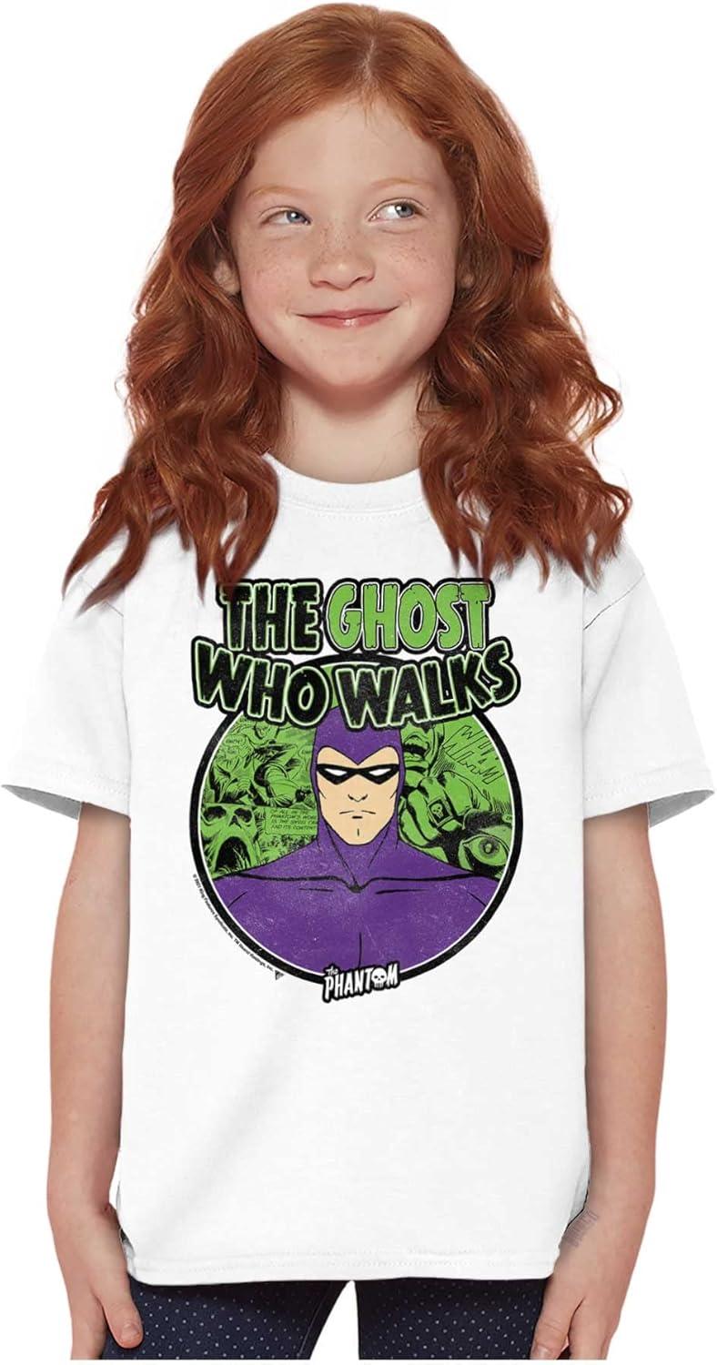 imageBrisco Brands The Phantom Ghost Who Walks Crewneck T Shirts Boy GirlWhite
