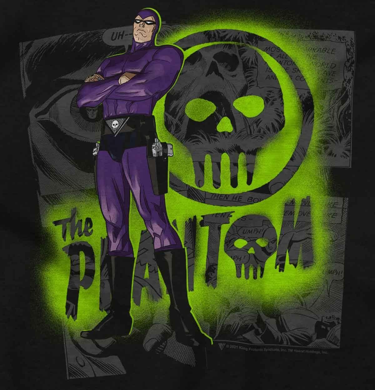 imageBrisco Brands The Phantom Skull Cave Comic Book Graphic T Shirt Men or WomenBlack
