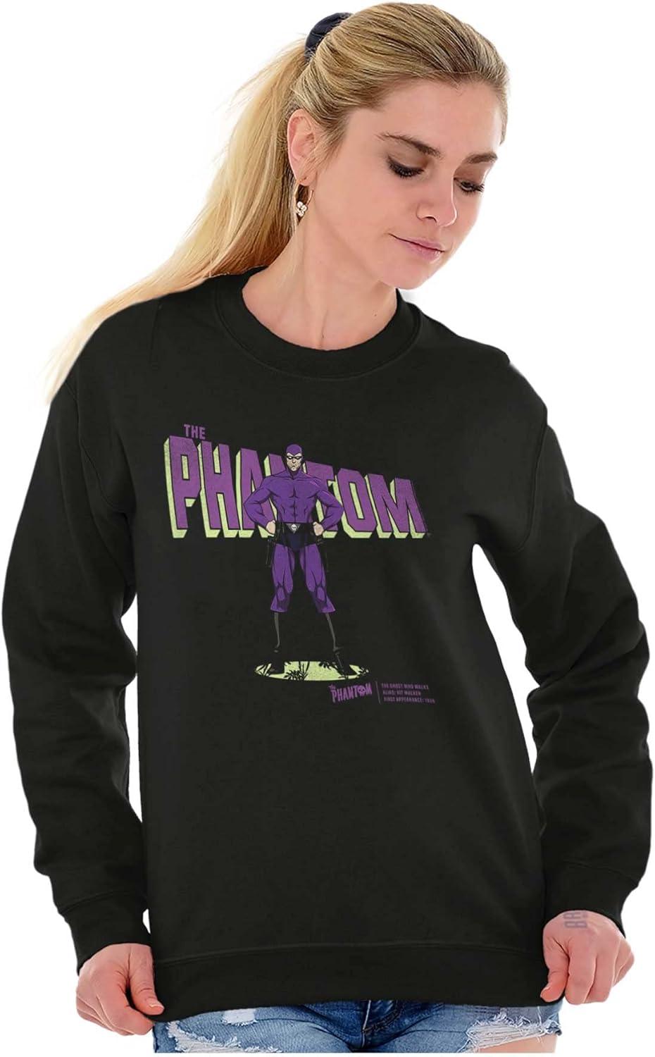 imageBrisco Brands the Phantom Old School Superhero Sweatshirt for Men or WomenBlack