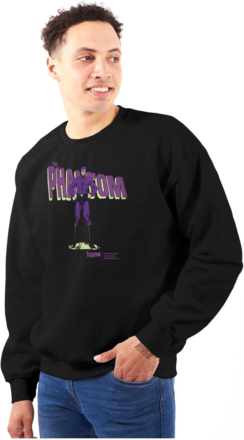 imageBrisco Brands the Phantom Old School Superhero Sweatshirt for Men or WomenBlack