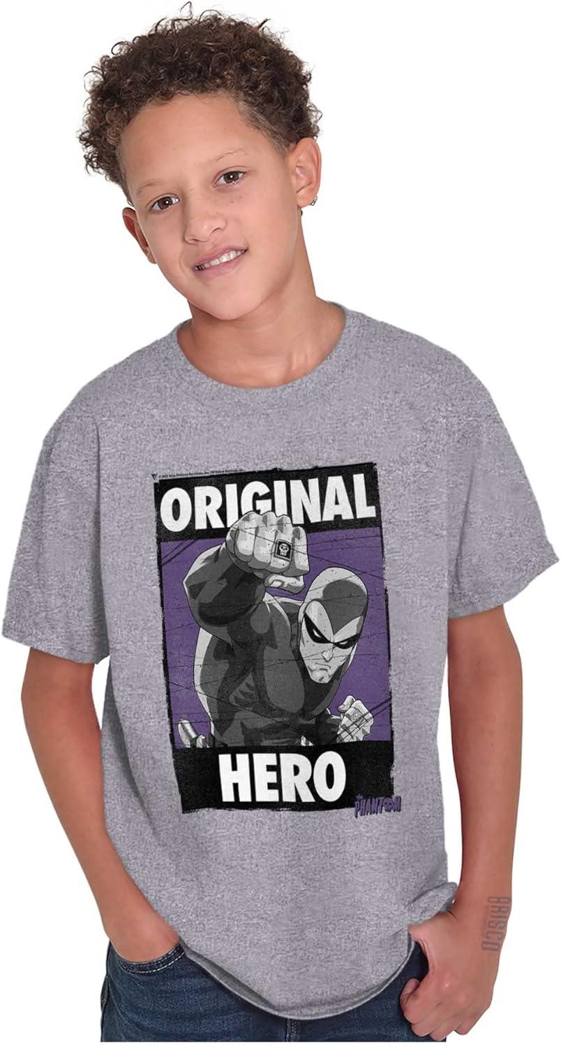 imageThe Phantom Original Hero Superhero Crewneck T Shirts Boy GirlSport Grey